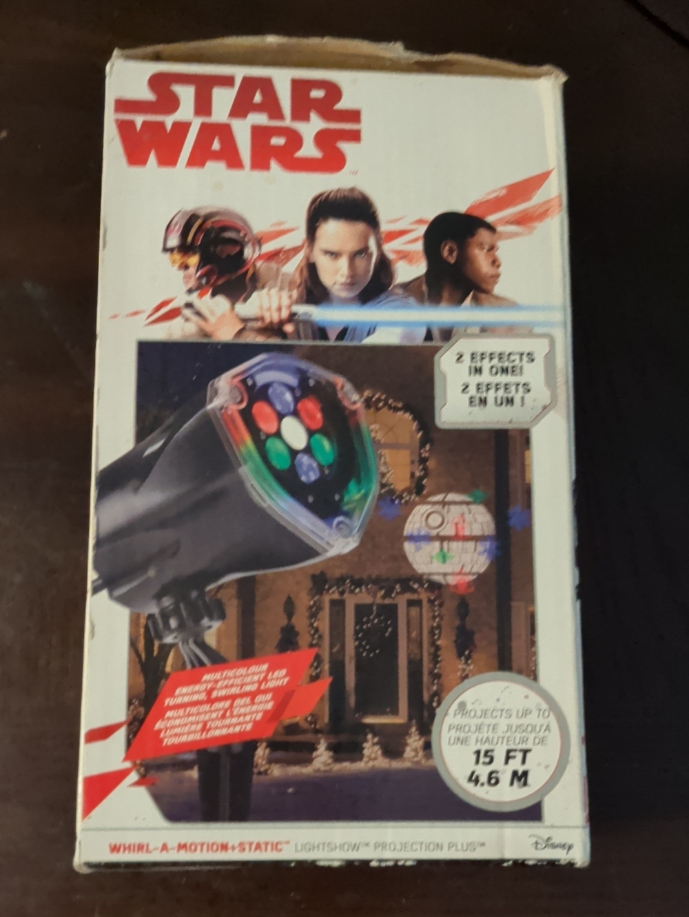 NWT Star Wars Multicolor Projection Light with Red, Green, Blue, White Accents